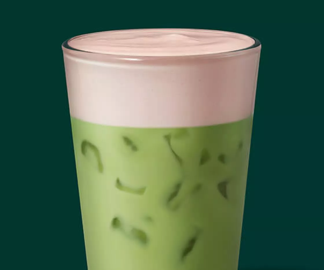 Iced Strawberry Matcha Latte