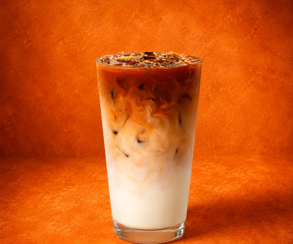 Iced pecan maple macchiato