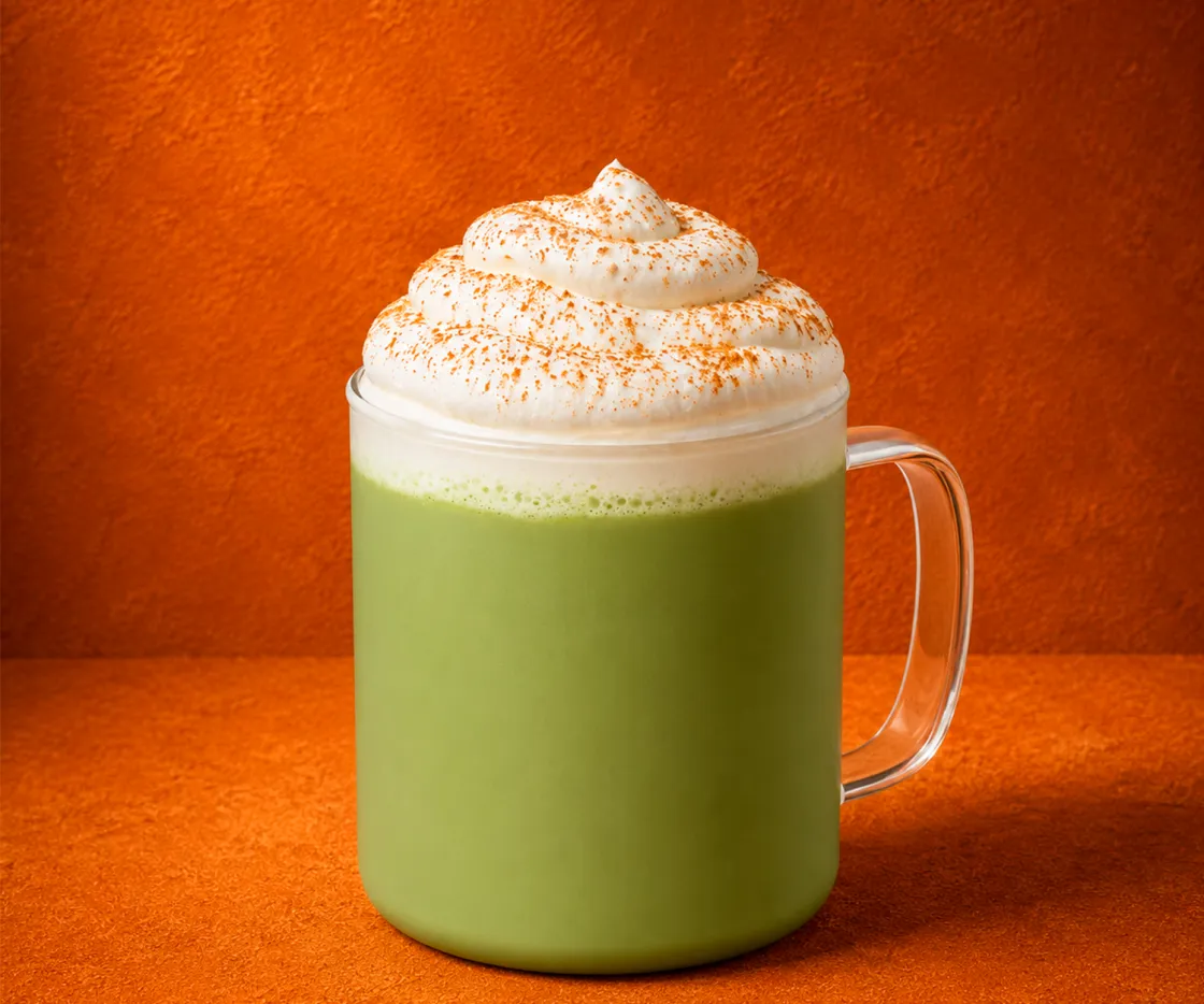 Pumpkin spice matcha latte
